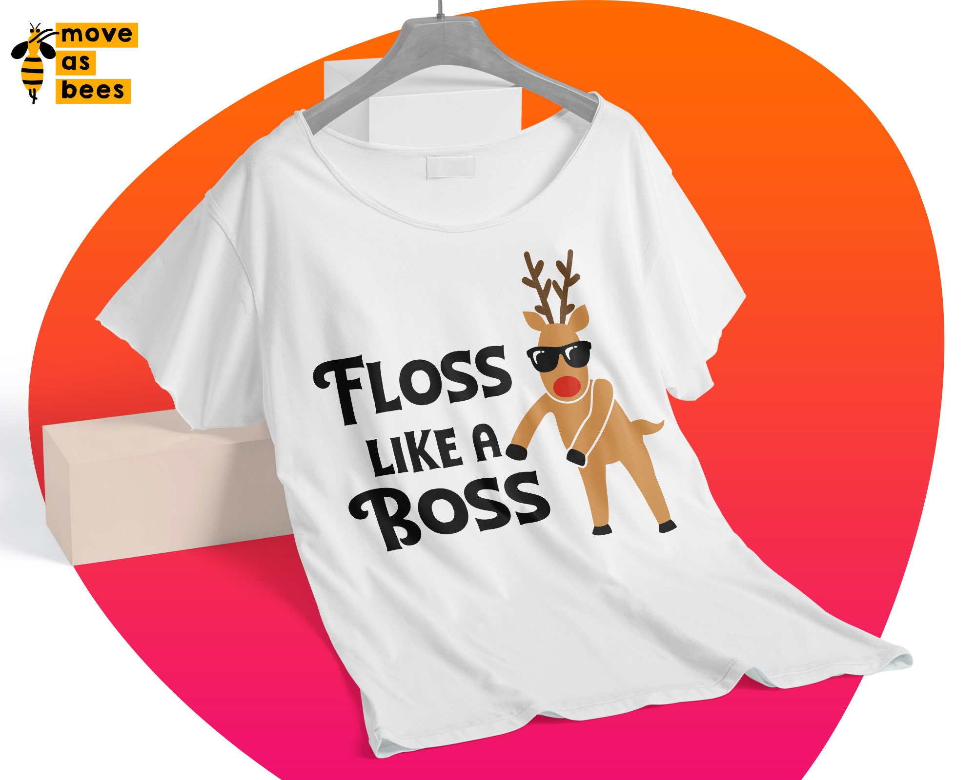 Flossing Rudolph Svg Floss Like A Boss Svg Funny Red Nosed | Etsy