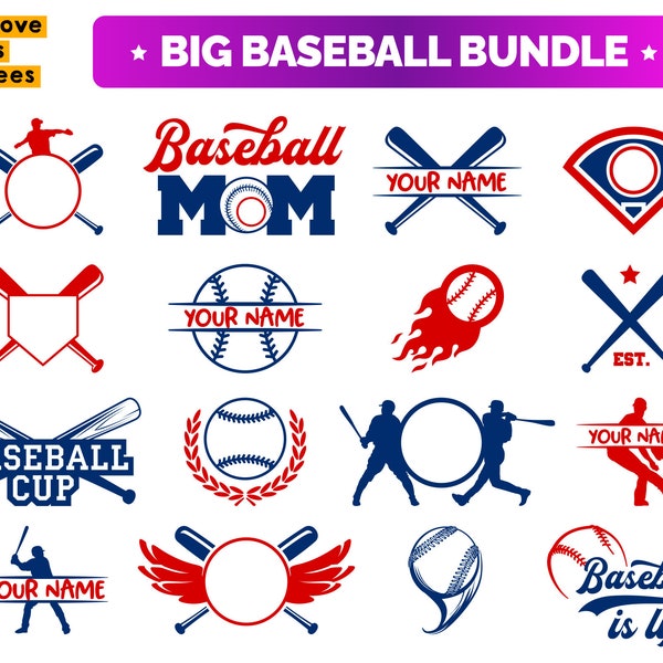 Baseball SVG Bundle, PNG Baseball Svg, Baseball Mom Svg, Baseball Monogram Svg, Personalize, Customize, Senior Night Basketball Png, Svg