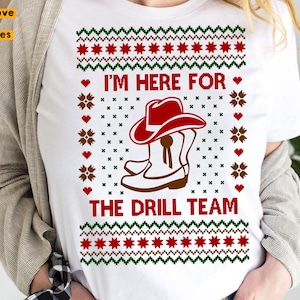 Weihnachtsdrill-Team-Svg, Drill-Team-Stiefel, hässliche Pullover-Svg, Png, Jpg, Pdf, Eps, Dxf für Silhouette, Cricut, Sublimation