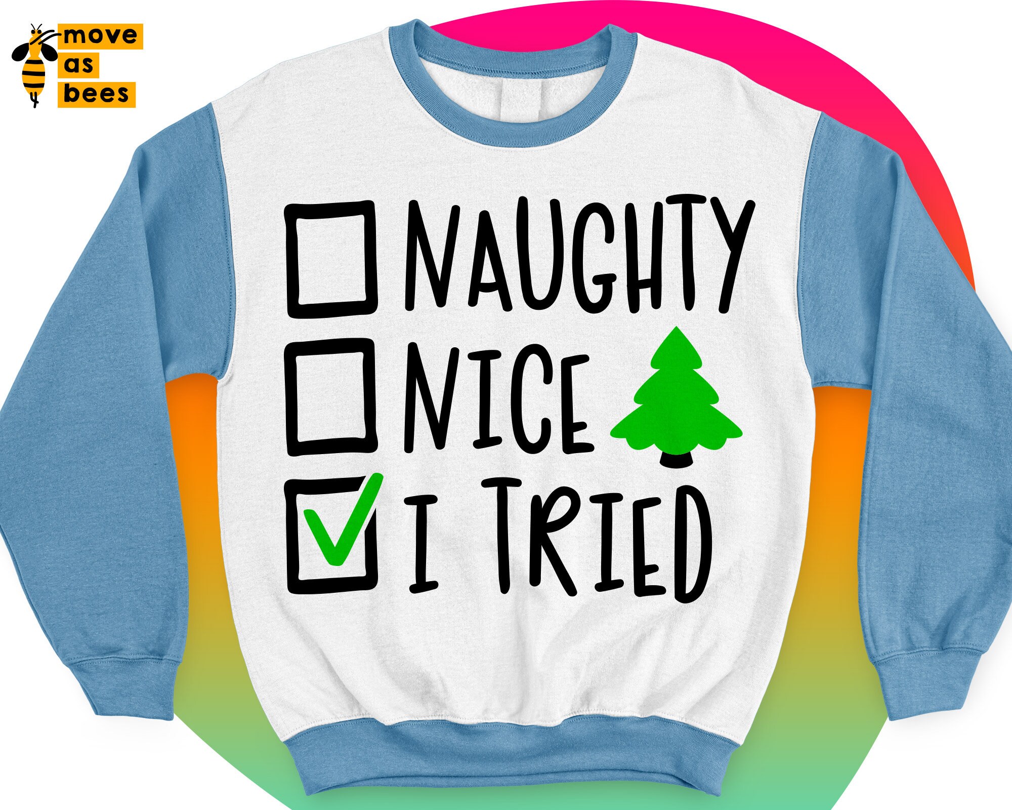 Naughty Nice I Tried Svg Funny Naughty List Shirt Svg Baby - Etsy