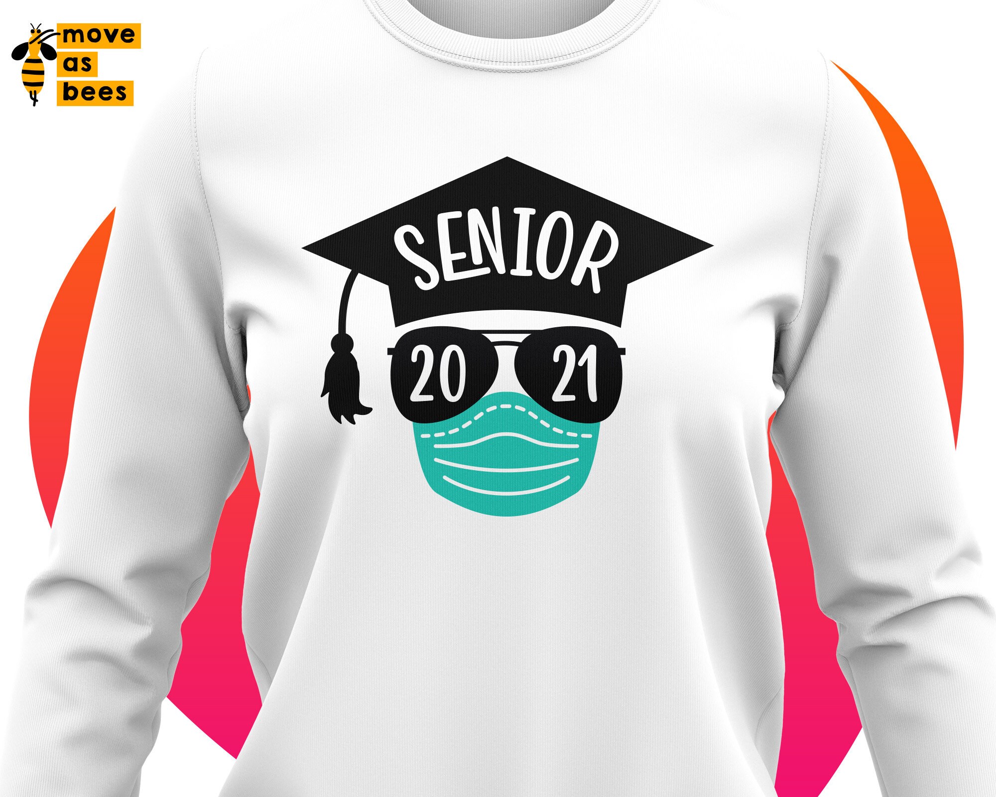 class of 2021 SVG Masked Emoji Graduate shirt svg 2021 Graduation svg cut file Quarantined Senior 2021 SVG senior shirt svg png file