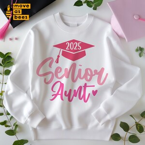 Aunt Of Senior Svg, Png, Senior 2025 Aunt Shirt Svg, Pink Design, Graduation, Senior Night Aunt Shirt Svg, for Cricut, Sublimation