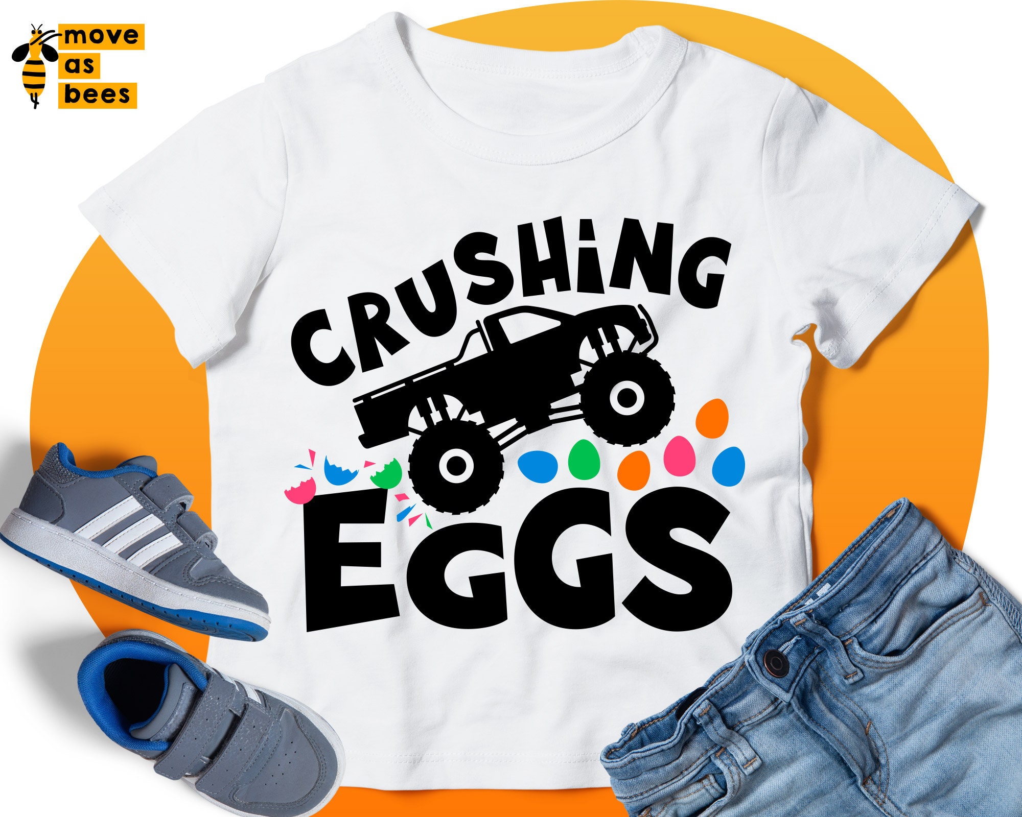 Crushing Eggs Svg Baby Easter Shirt Svg Boy or Girl Kids Etsy