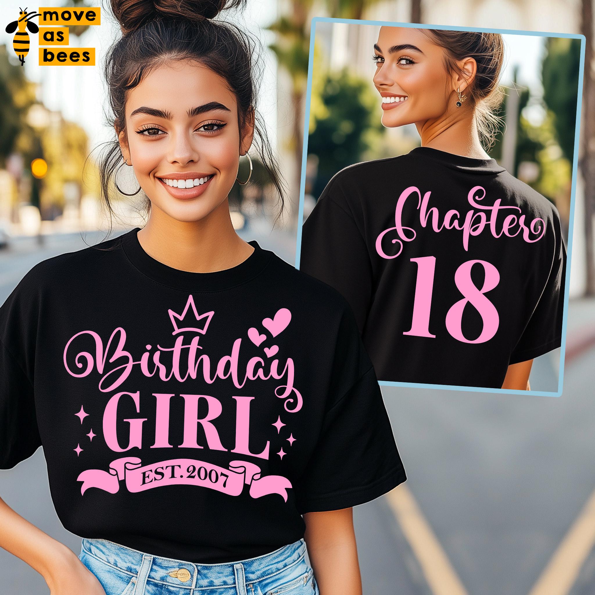 Women's Hello 18 Birthday Shirt - 18th Bday Party Tee, 100% Cotton, Pink, Size Large - View #4