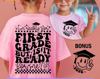 First Grade Shirt SVG, Back To School PNG, Kindergarten Graduation Design