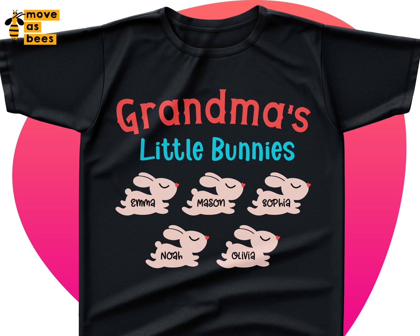 Grandma Easter Shirt Svg Design With Cute Bunnies and Saying - Etsy