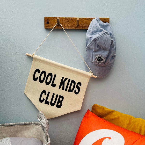 Cool Kids Club Banner,Kids Room Decor, Pennant Flag, Playroom Decor