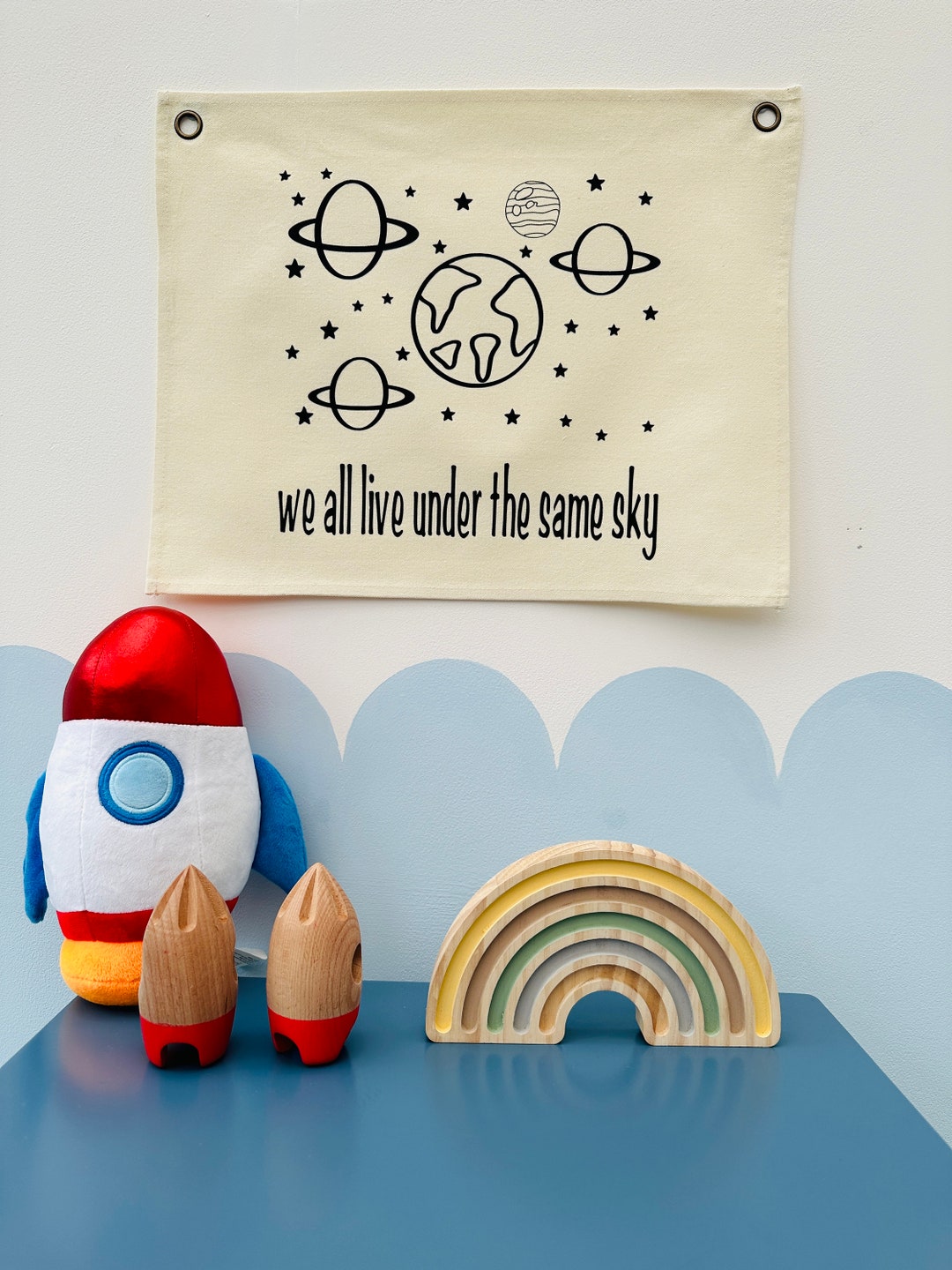 Space Planets Kids Room Banner Nursery Decor Gift For Kids Wall space-planets-kids-room-banner-nursery-decor-gift-for-kids-wall