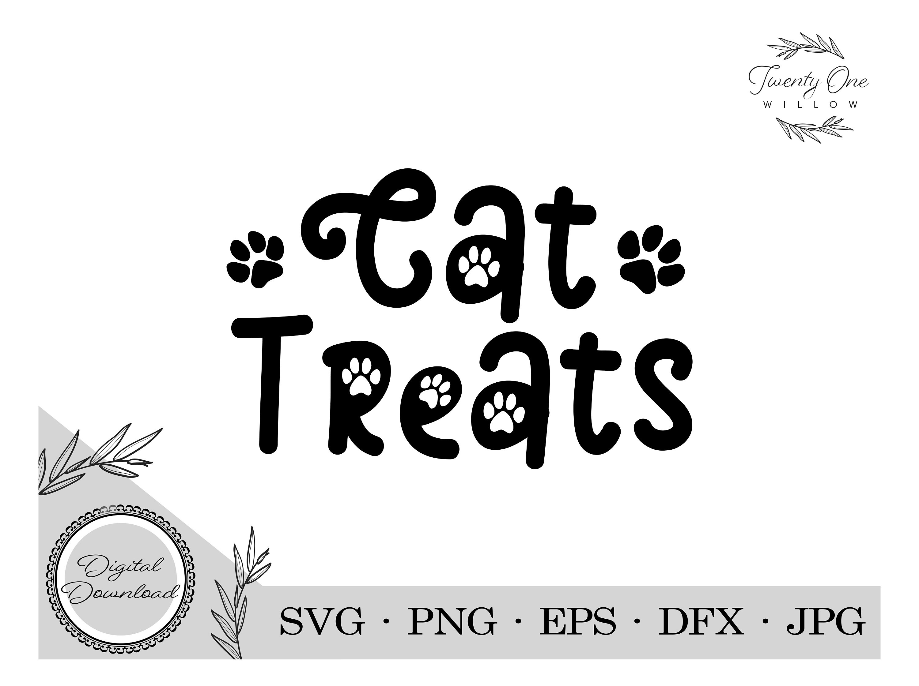 Cat Treats DIGITAL SVG Cat SVG Cat Lover Gifts Cat Digital Etsy