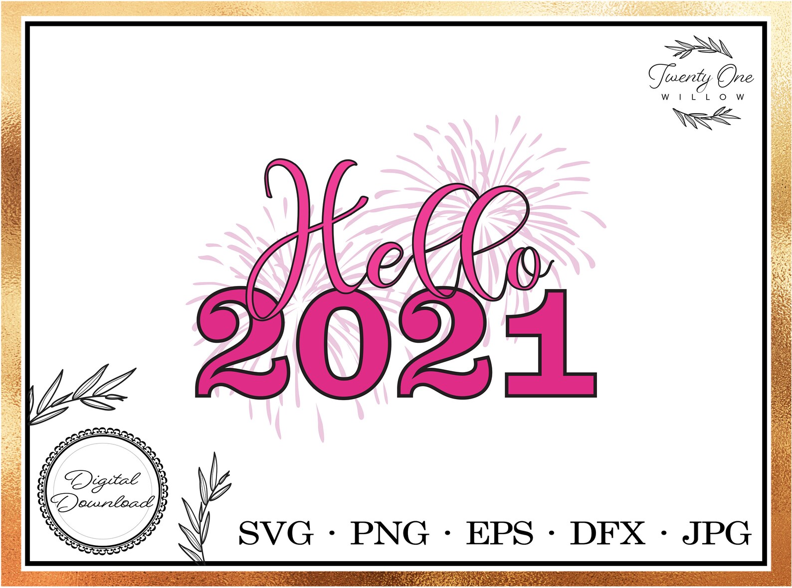 Happy New Year 2021 DIGITAL SVG New Year Clipart New Year | Etsy