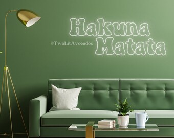 Hakuna Matata Neon Sign, Custom Neon, Modern Wedding Sign, Wedding Backdrop, Personalized Wedding Sign, Modern Boho Home Decor, Bedroom Sign