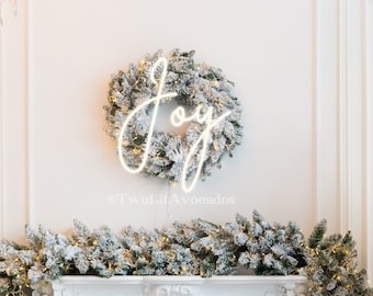 Joy Neon Sign, Christmas Sign, Holiday Neon Sign, Christmas Decor, Holiday Decor, Merry Christmas, Happy Holidays, Modern Holiday, Boho Sign