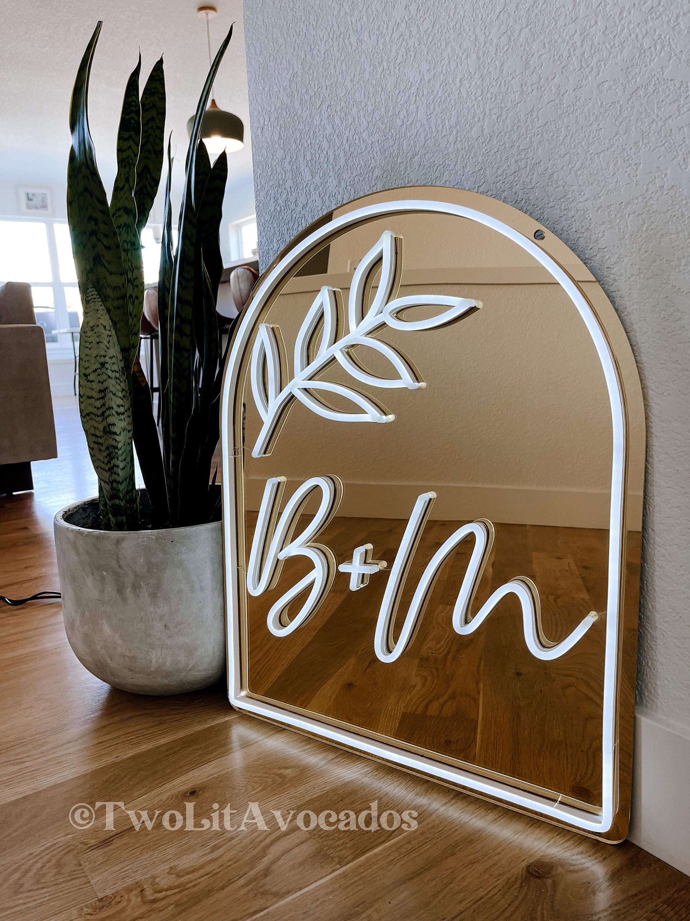 Custom Neon Sign Light Wedding Neon Signs LastName Decoration — Modern  Memory Design Picture frames