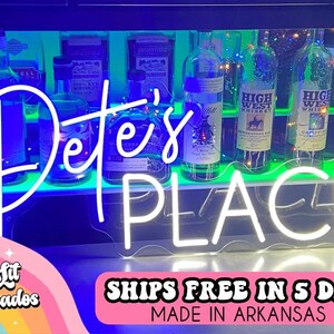 Personalized Home Bar Neon Sign, Customized Home Bar Neon Sign, Novelty Neon Sign, Neon Sign Gift, Neon Sign for Dad, Father&#39;s Day Gift Neon