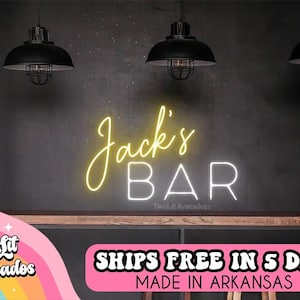Neon Sign | Customized Home Bar Neon Sign | Novelty Neon Sign | Neon Sign Gift | Neon Sign for Dad | Father&#39;s Day Gift Neon