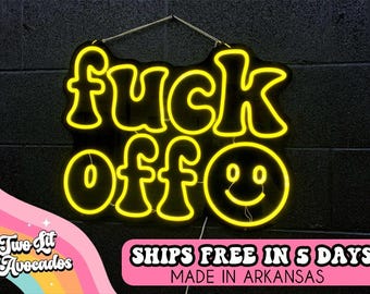 Fuck Off Neon Sign, Personalized Neon, Custom Logo Neon Sign, Party Neon Sign, Last Name Neon Sign, Small Business Neon Sign, Business Logos