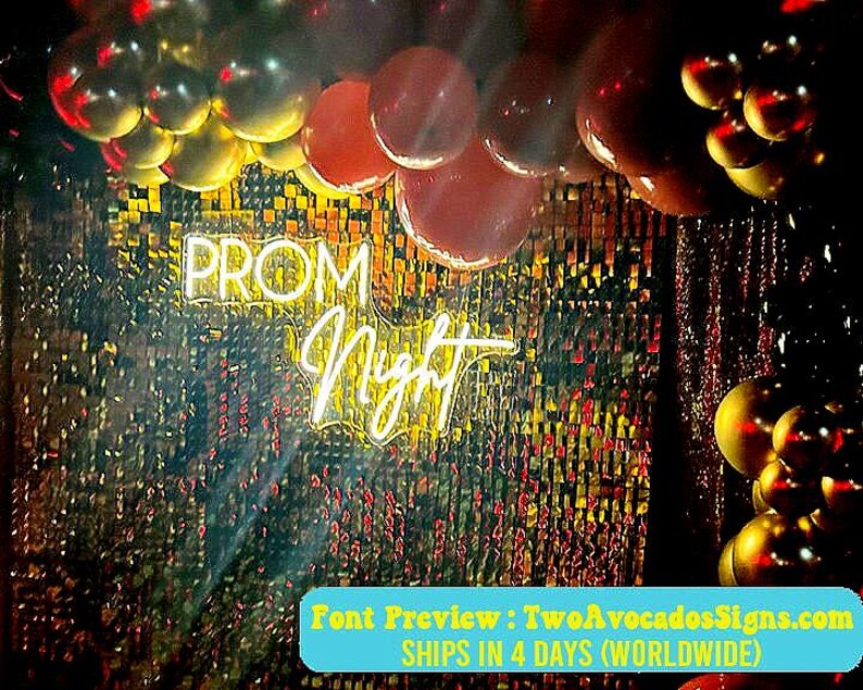 Prom Led Sign Prom Neon Sign, Prom Decor, Prom Backdrop, Prom Props, Prom Decoration ...