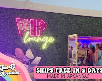 VIP Lounge Neon Sign, Club Neon Sign, Bar Neon Sign, Customizable Neon Sign, Restaurant Neon Sign, Neon Pub Sign, Neon Cocktail Lounge Sign