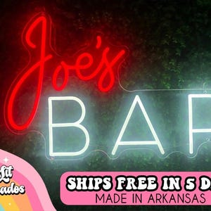 Personalized Home Bar Neon Sign, Customized Home Bar Neon Sign, Novelty Neon Sign, Neon Sign Gift, Neon Sign for Dad, Neon Sign for Bar
