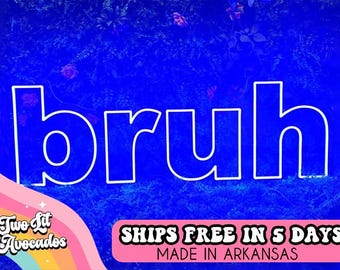 Bruh Neon Sign, Bathroom Neon Sign, Girly Neon Sign, Girly Bathroom, Teen Bathroom, Bathroom Decor, Modern Home Decor, Boho Home Decor