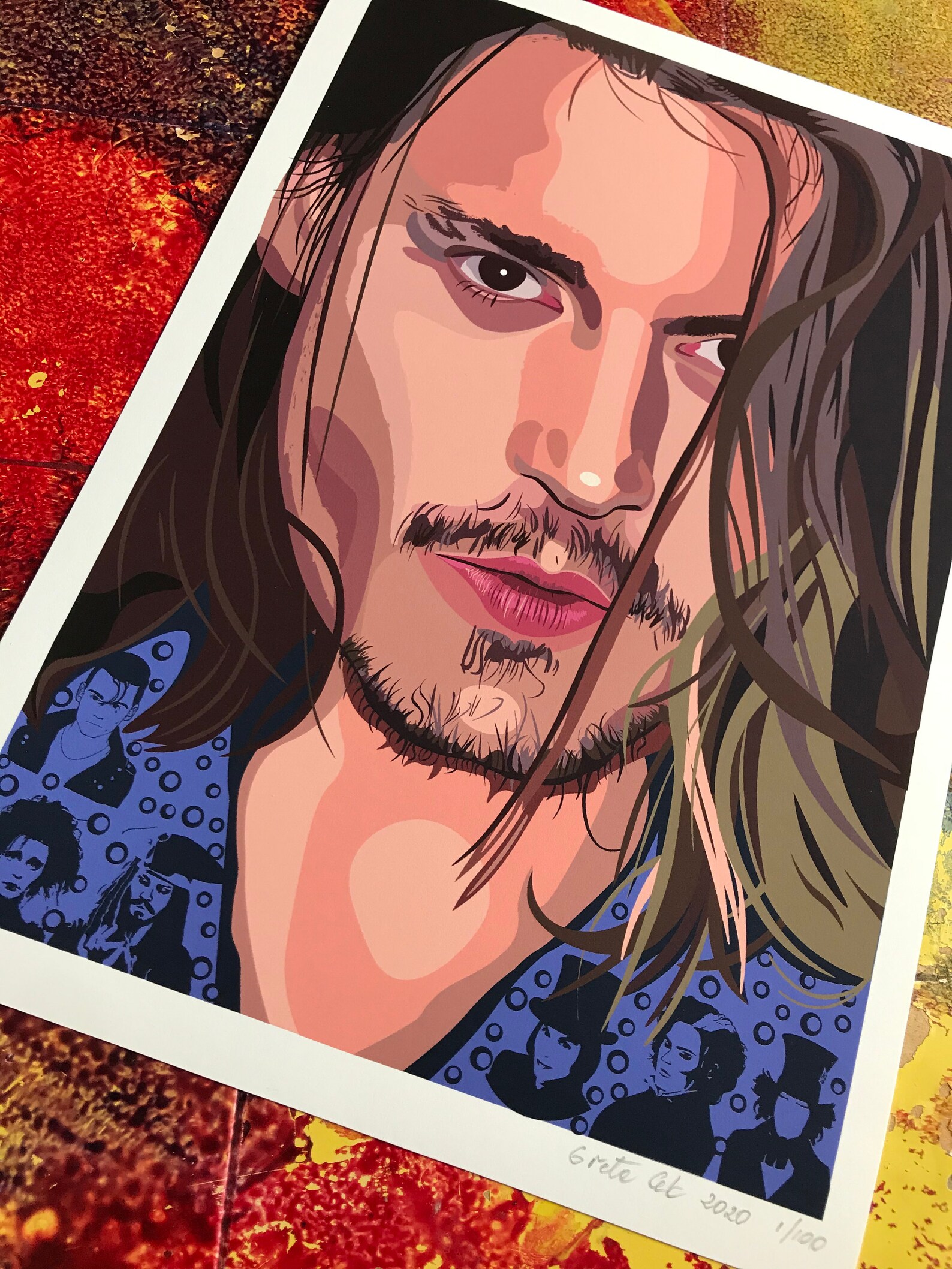 Johnny Depp Art Print Johnny Depp Wall Art Pictures Signed Etsy