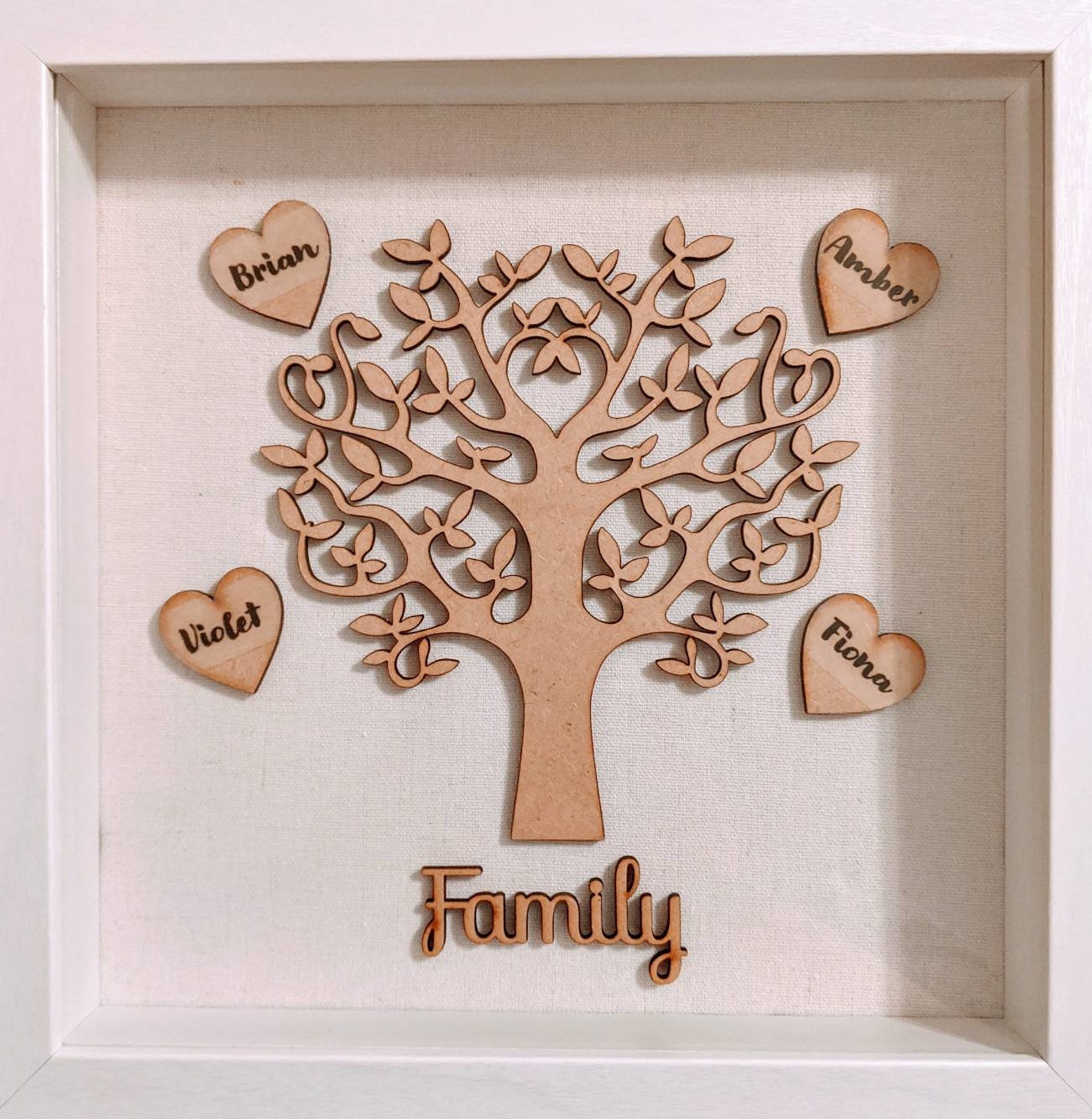 Family Tree shadow box Etsy