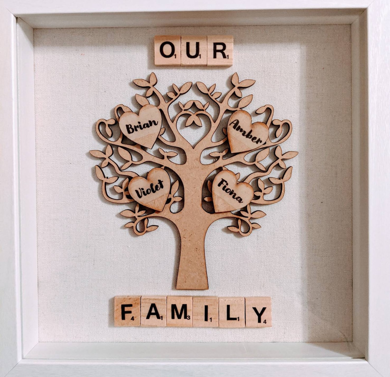 Family Tree shadow box | Etsy