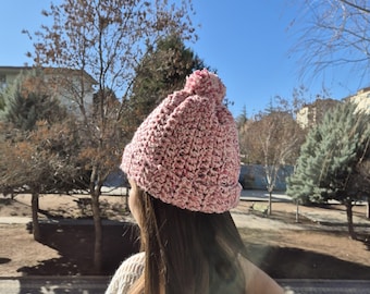 Lolly Beanie Crochet Pattern: Beginner-Friendly Winter Hat (PDF Pattern)