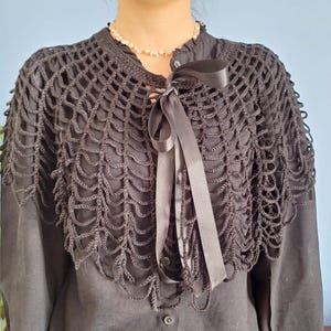 Spider Web Shawl Crochet Pattern, Spooky Crochet, Crochet Shawl Pattern, Goth Lace Cobweb Accessory for Cosplay, Creepy Halloween Crochet