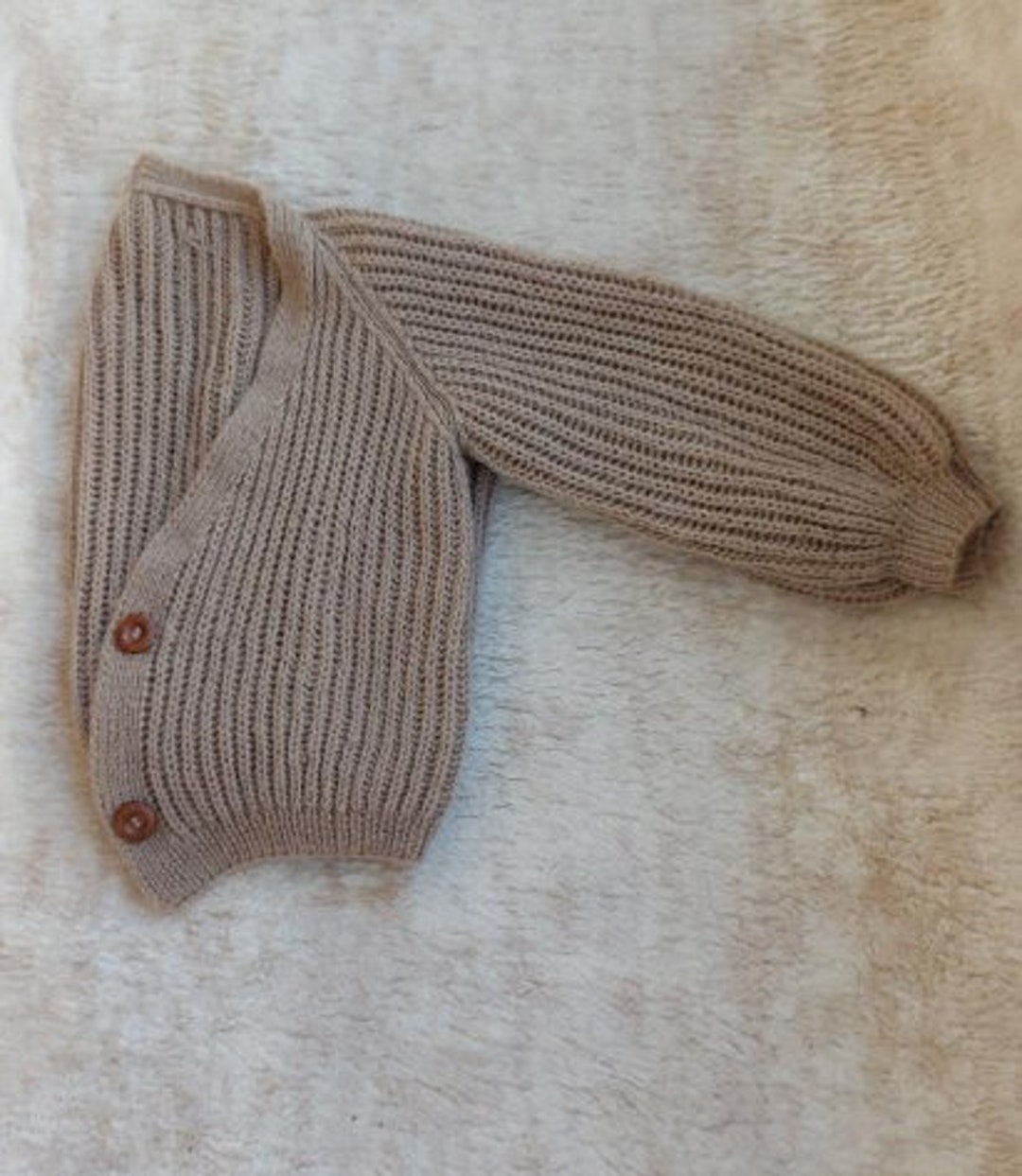 Brown Mohair Cardigan Knitting Pattern Pdf Download One Size Pattern ...