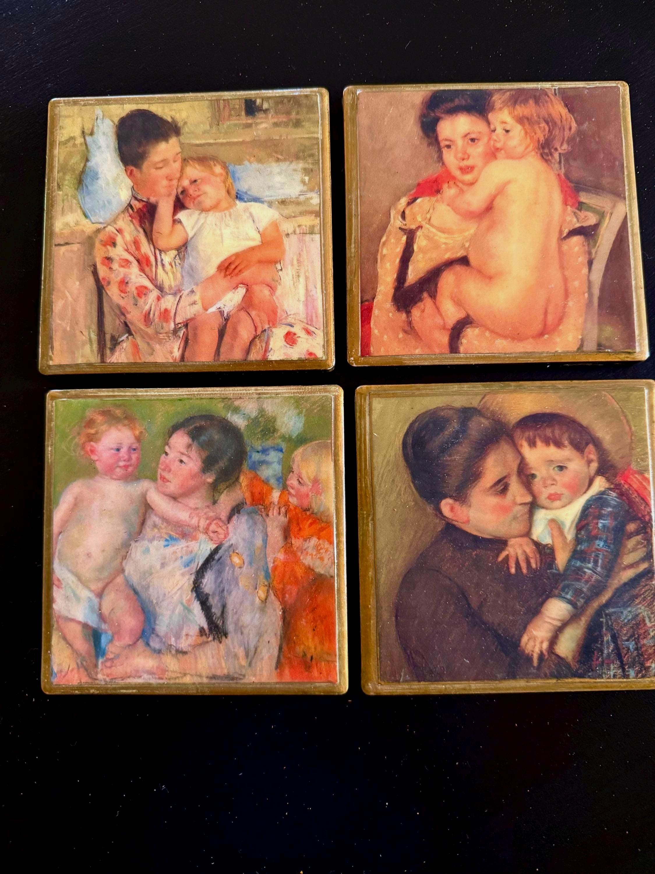 Mary Cassat CERAMIC decoupage COASTERS