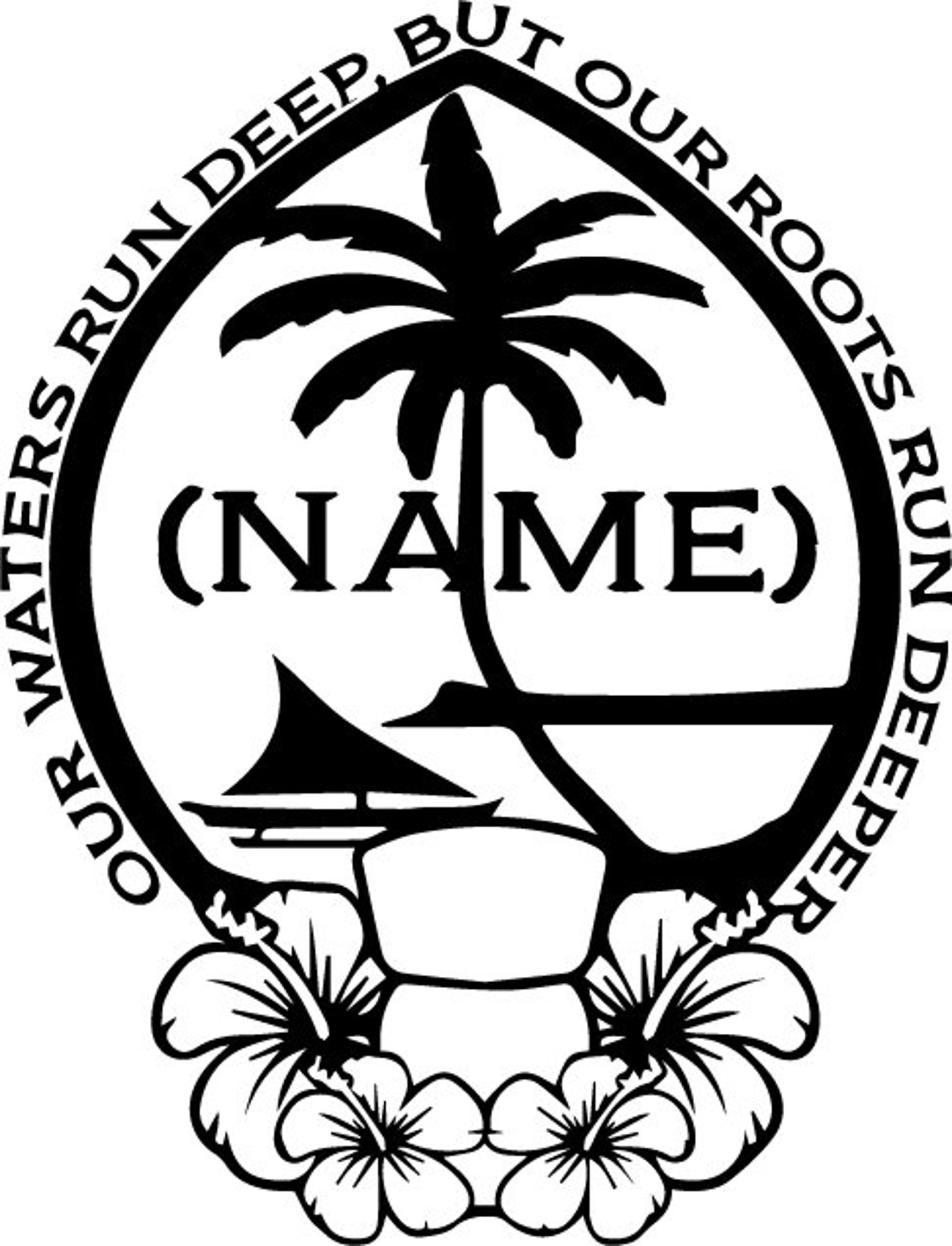 Guam Seal Custom Made Vinyl Sticker Vinyl Decal Guam Etsy