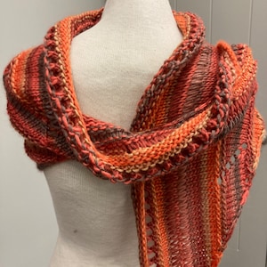 PDF Knitting Pattern for Clarion River Shawl