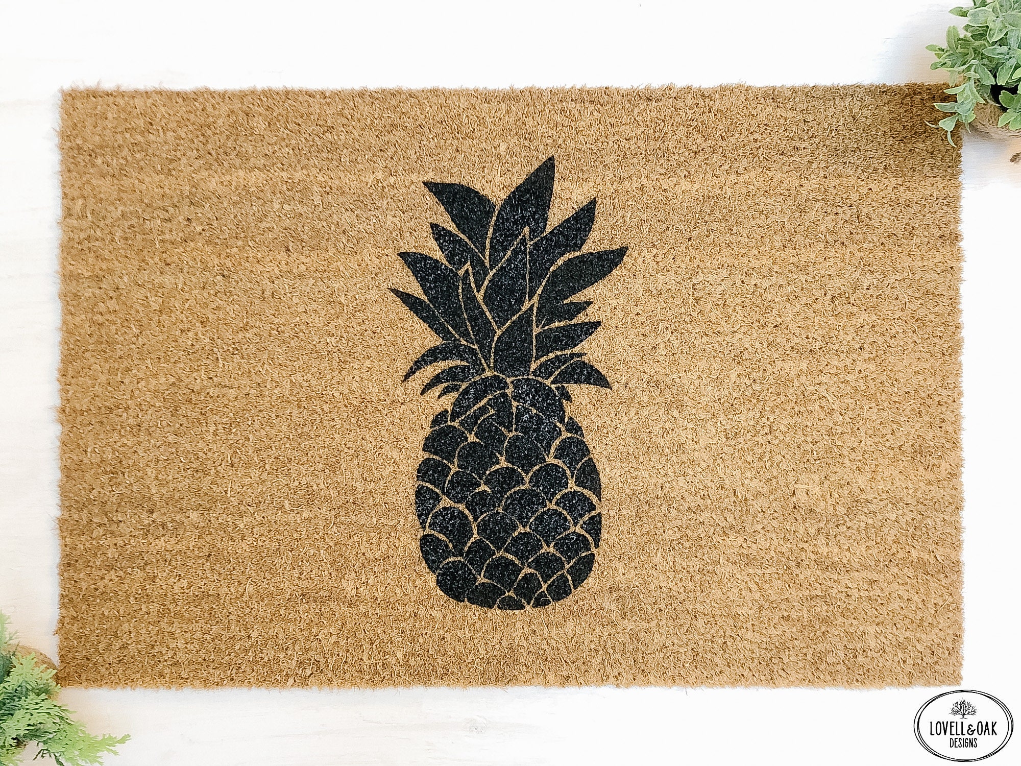 Pineapple Doormat Rug Coir Door Mat Housewarming Etsy