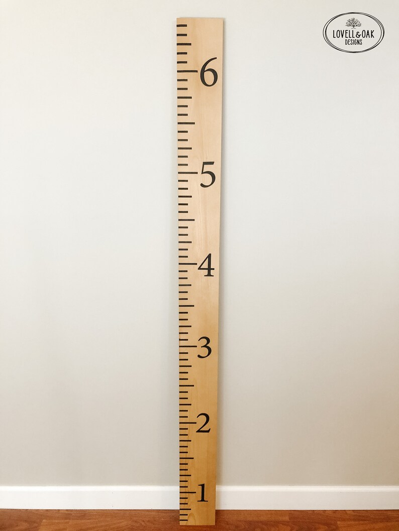 Wooden Growth Ruler Measuring Stick Children Kids Etsy
