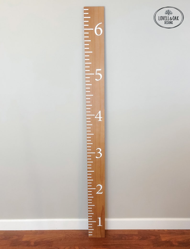 Personalized Growth Ruler Chart Wooden Measuring Stick Etsy