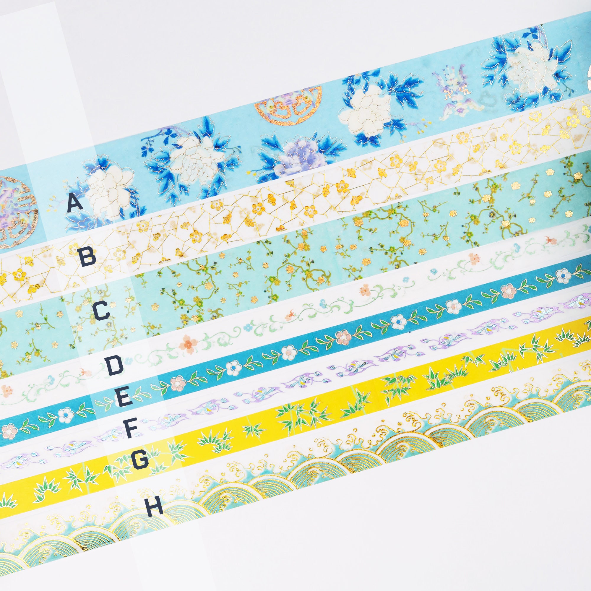 Washi Tape Sample Gold Foil Tape Sample Gift Wrapping Etsy