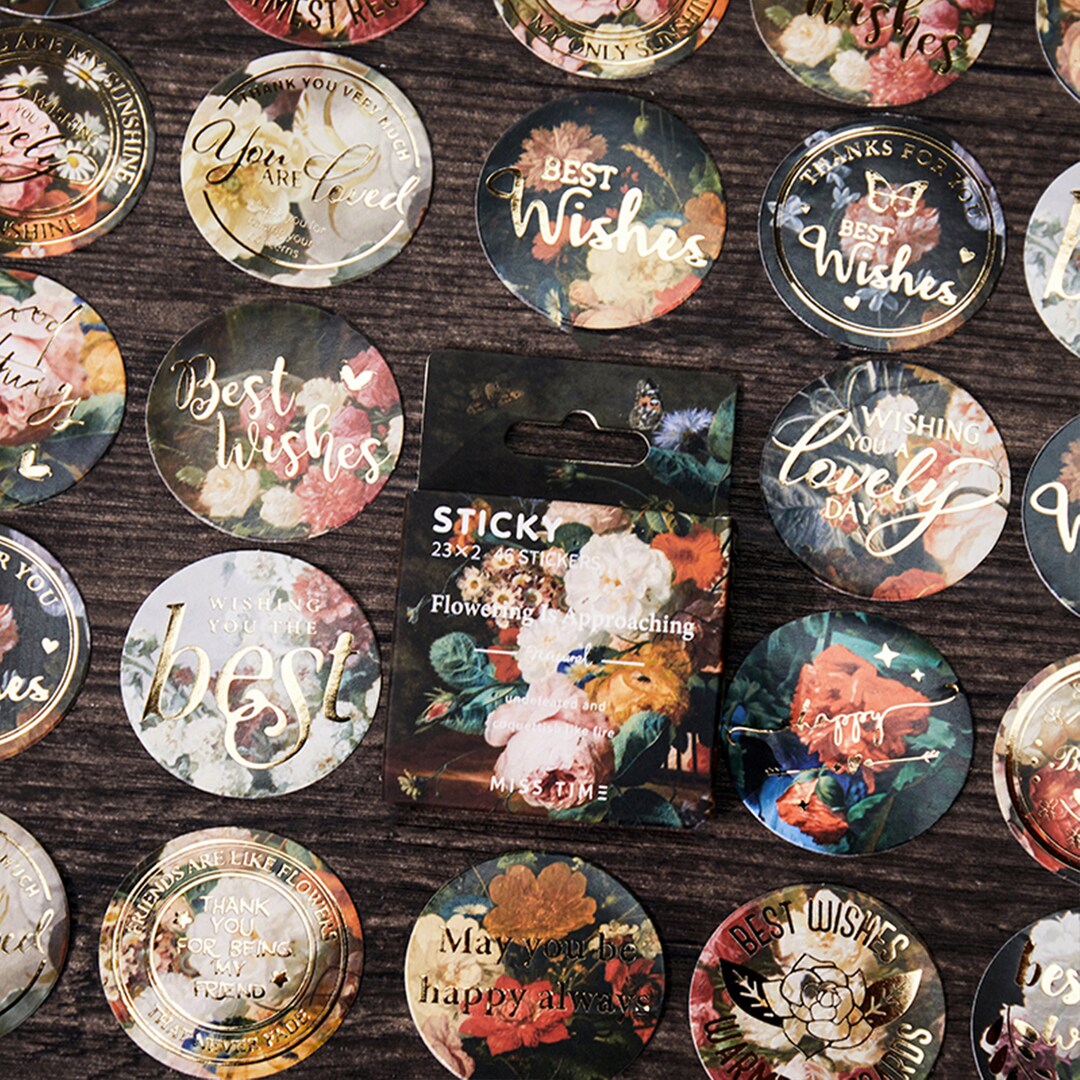 NEW gold Foil Seal Stickers Party Favor Gift Wrapping Etsy