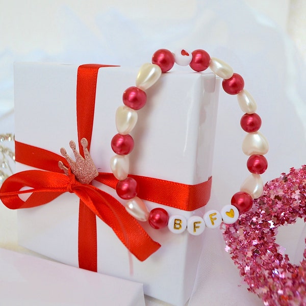 Valentine Gift, Best Friend Personalized Bracelets, Best Friend Gift, Custom Name Bracelet, Friendship Bracelet For Girls, Little Girl Gift