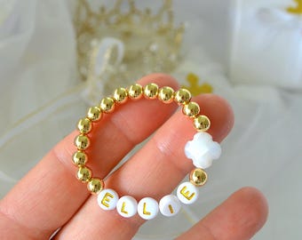 14K Gold and Cross Baby Bracelet, Personalized Custom Name Bracelet Girl, Baptism Gift, Christening Jewelry, Communion Gift