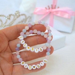 Big Sister Little Sister Gemstone Bracelet, Personalized Girls Bracelet, Baby Bracelet, Big Sister Jewelry, New Baby Shower, Little Sis Gift