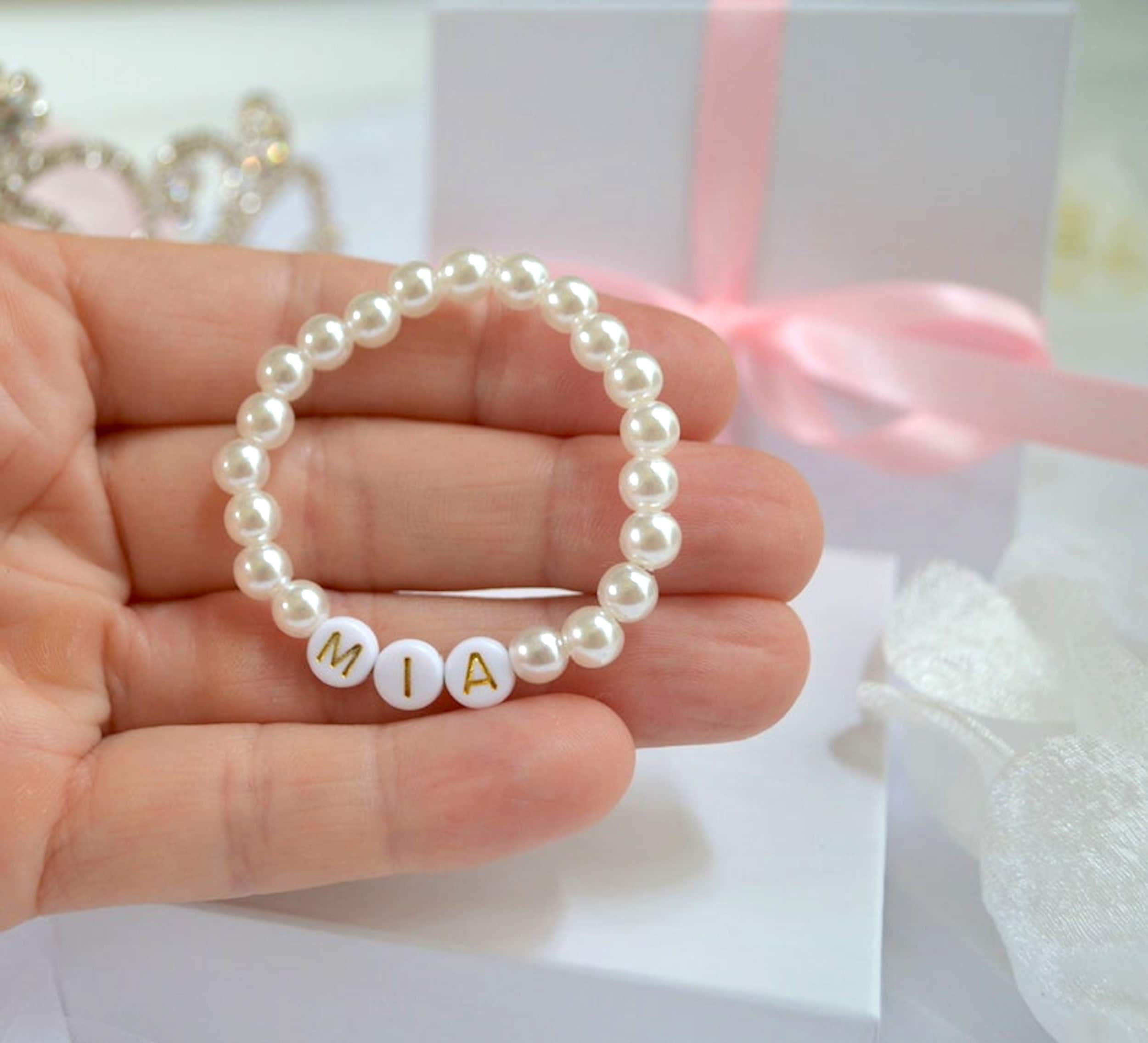 Little Girl Bracelet Personalized Baby Pearl Bracelet with Initial, Baby  Girl Gift, Pearl Baby Bracelet, Baby Birthstone Bracelet, Keepsake | KyKy's  Bridal, Handmade Bridal Jewelry, Wedding Jewelry