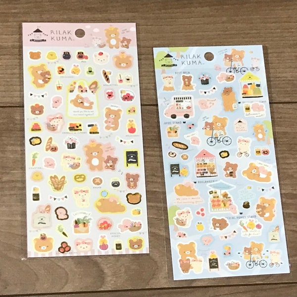 San-x 2021 Rilakkuma Marche Sticker sheets