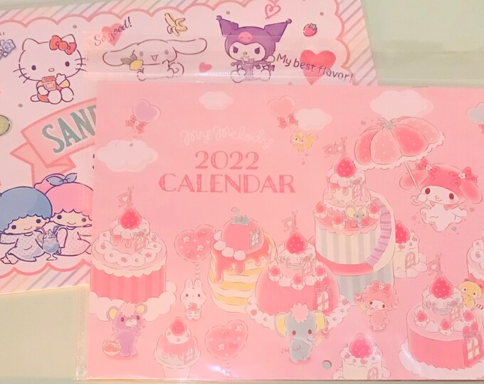 Sanrio 2022 Large Wall Hanging Calendar Sanrio Characters and My Melody Etsy