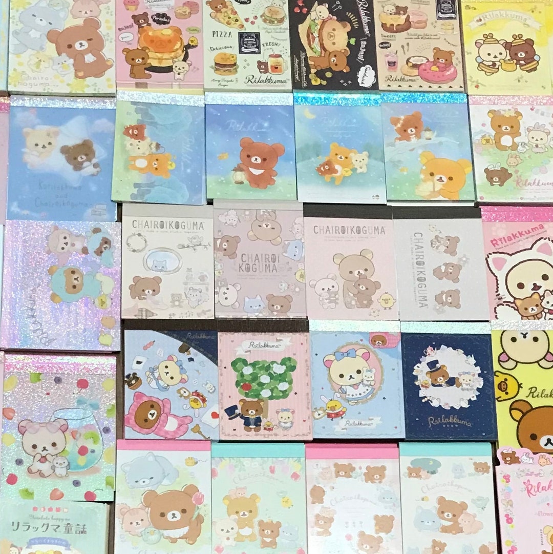 Rilakkuma Small Memo Mix - 40/ 60 Different Sheets - Etsy
