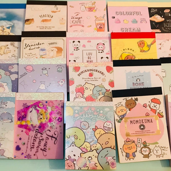 Japanese small memo mix - 40 different sheets