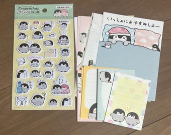 Koupenchan Penguin Memo and Sticker Set