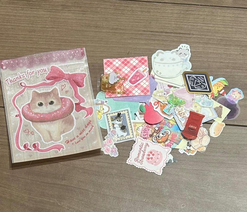 Japanese Random Flake Sticker Mix: 10, 20, 30, 60 or 100 mix (NEW designs added regularly) image 1
