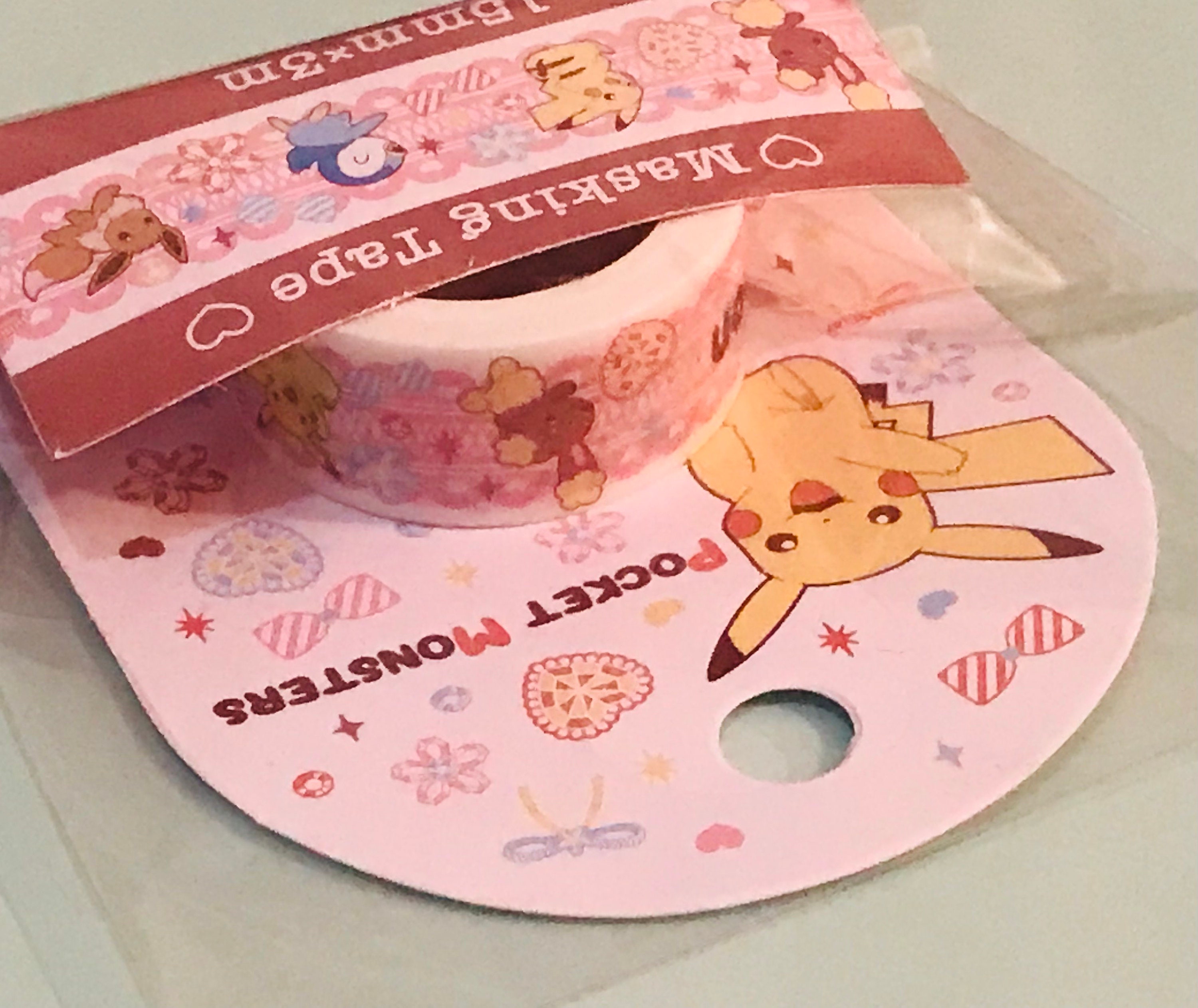 Kawaii Pokémon Washi Tape Pokemon Spring Tape Blue and Pink Etsy