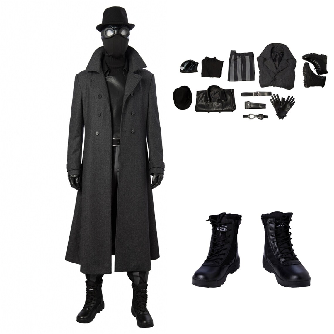 SpiderMan Noir Cosplay Costume SpiderMan Into the Etsy